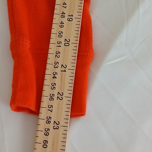 Polo Ralph Lauren Women L Sweat Dress Orange Long Sleeve Drawstring Waist Hoodie - Picture 13 of 13